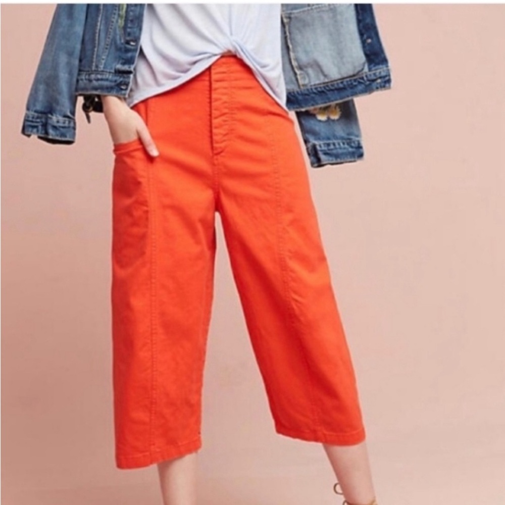 Anthropologie Hei Hei High Tide Wide Crop Pants